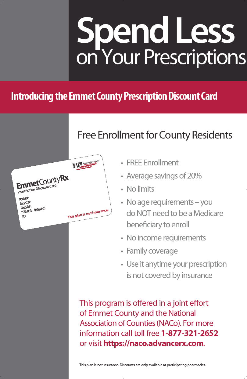 Emmet County Iowa Prescription Card Poster